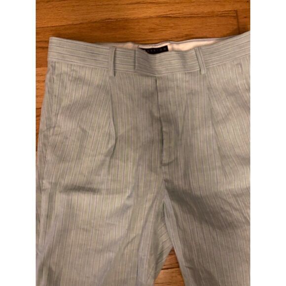 ASOS Design, women's light blue, striped cotton bermuda shorts size W30 - Picture 3 of 9